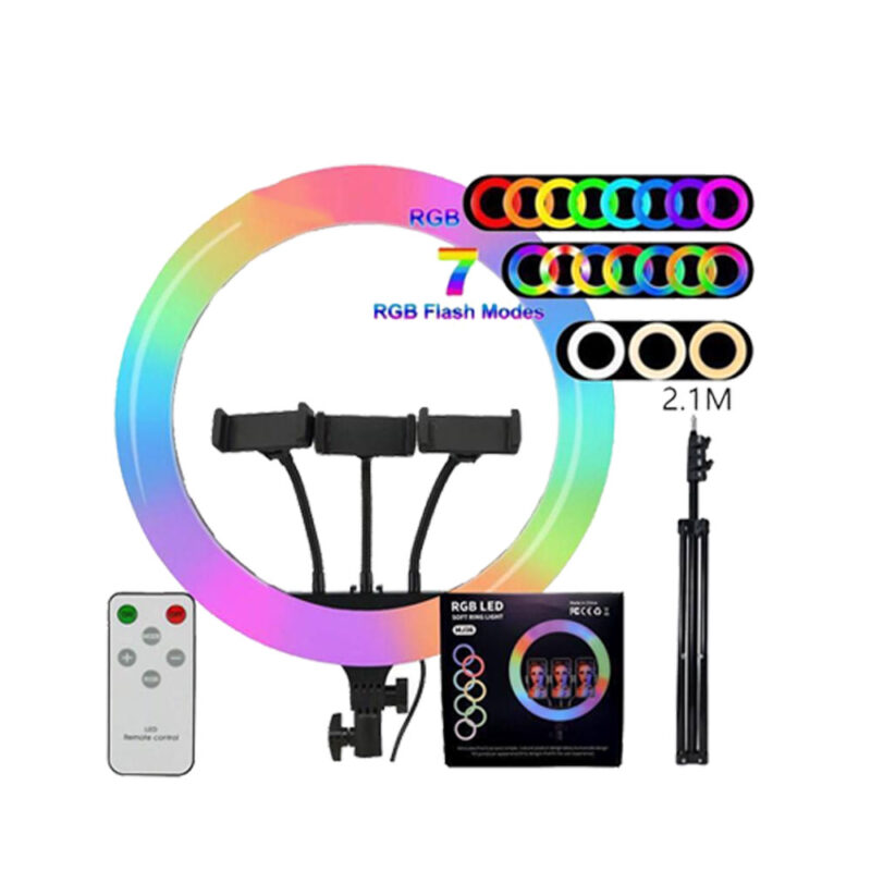 قیمت و خرید رینگ لایت MJ36-RGB | کلینیک کالا | نورپزدازی | عکاسی | کنترل نور